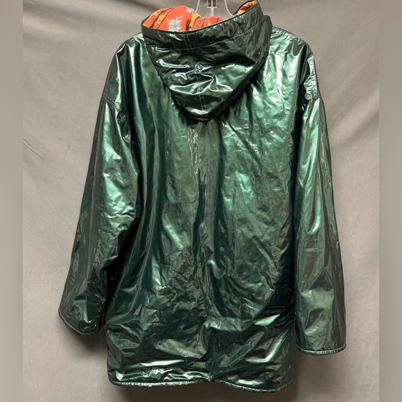 🔺SOLD🔺Vintage metallic green raincoat 80s hooded coat
Wippette raincoat - Picture 2 of 6
